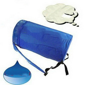 Round Shape Camping Foldable Blue Color Cooler Bag