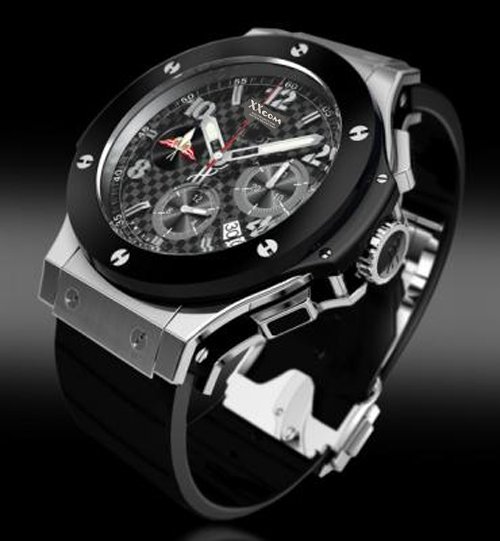 Black Leather Band Round Shape Men's Watches