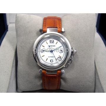 White Dial Orange Band Round Shape Women's Watches