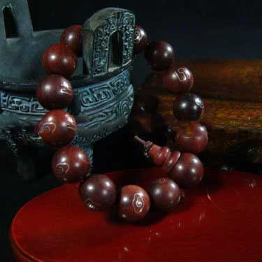 Handmade with Elasticed Cords Different Sizes Buddha Wood Beads