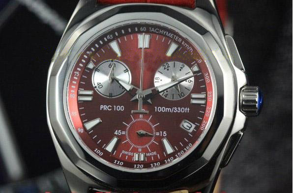 Red Dial Stainless Steel Date Display Women's Watches