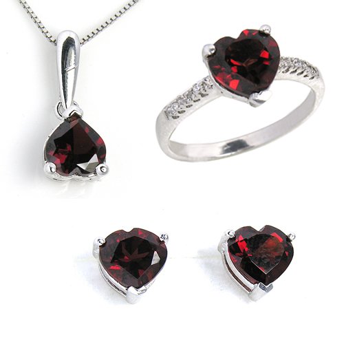 New Design Fashion Silver Natural Gemstone Jewelry Set