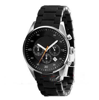 Black Stainless Steel Water Resistant Sport Watches