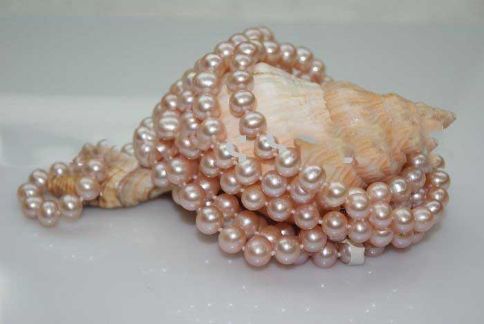 8-9mm Women's Natural Freshwater Long Pearl Gold Jewelry