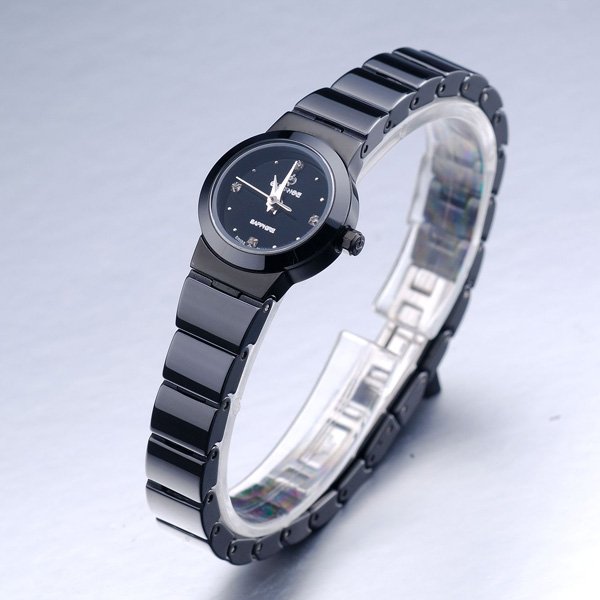 Ceramic Luxury Lady's Quartz Sapphire Crystal Valentine's Gift Fashion Watches