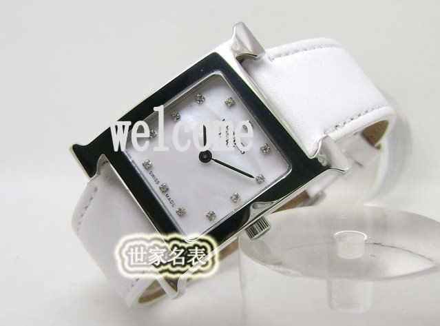 White Square Shape Dial With Diamond Women's Watches