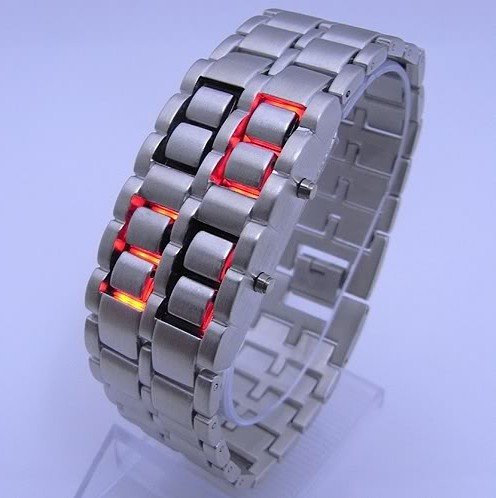 Perfect Quality Red LED Digital Lava Style Men's Sports Watch