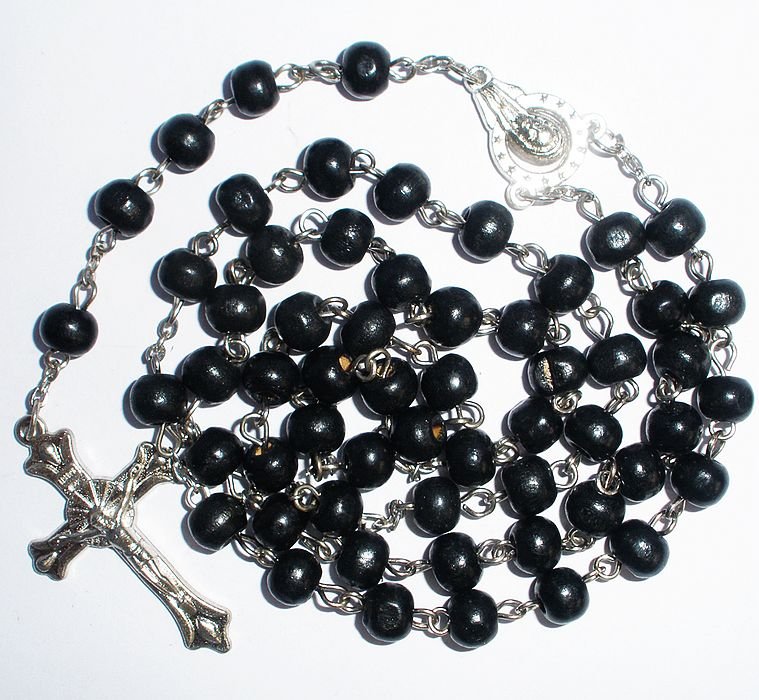 Beautiful Stylish Religious Rosary Classic Black Color Wood Beads