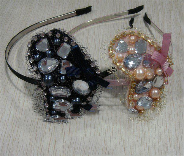 Lovely Heart-Shaped Pearl Diamond Hair Hoop Jewelry