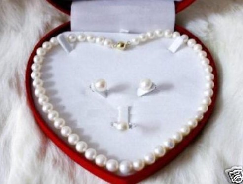 Seawater Pearl White Pearl Round Shape Wedding & Engagement Rings