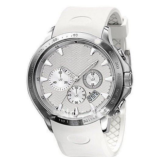 White Rubber Belt Men's Noble Chronograph Quartz Luxury Watches