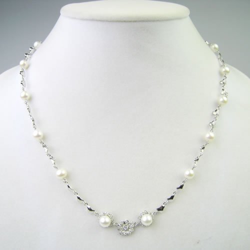 Silver Round Pure Necklace Pearl Jewelry