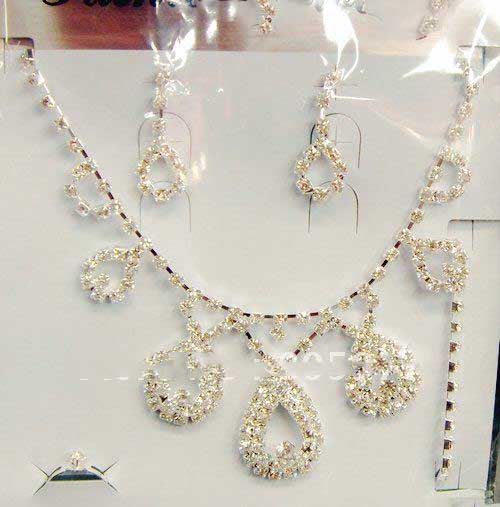 Fashion Rhinestone Charming Attractive Wedding Bridal Copper Alloy Jewery