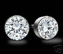 Luxury Gogeous Certified Round Diamond Stud Earrings