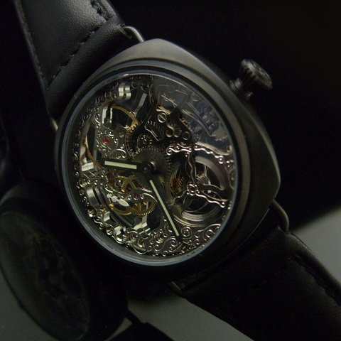 Black Waterproof Stainless Steel Men's Watches