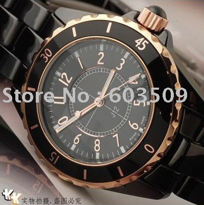 Black Stainless Steel With A Circle Women's Watches