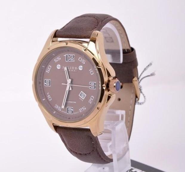 Fashion Men's Casual Actual Leather Round Shape Watches