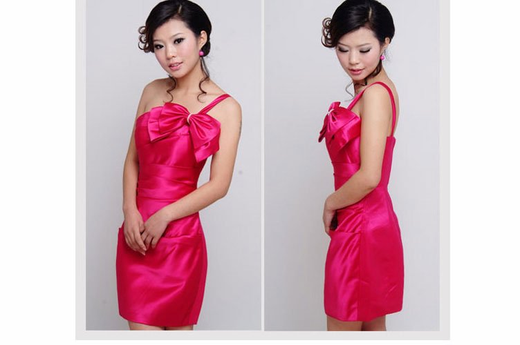 A-Line Above Knee One Shoulder Chiffon 100% Silk Skirts
