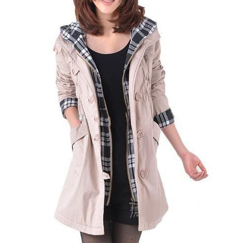 Women's Spring / Autumn Breathable Comfortable Long Warm Jacket