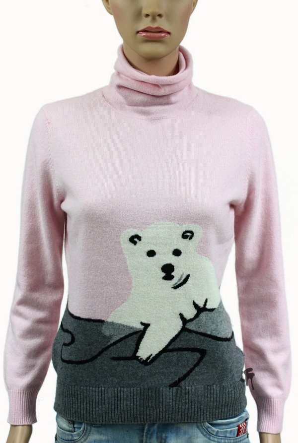 New Women's Knitted Pure Cashmere High Neck Sweater
