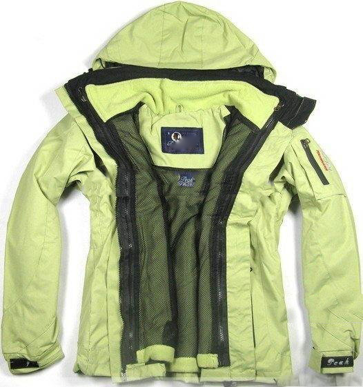 Green Windproof With Zipper Women's Jackets & Coats