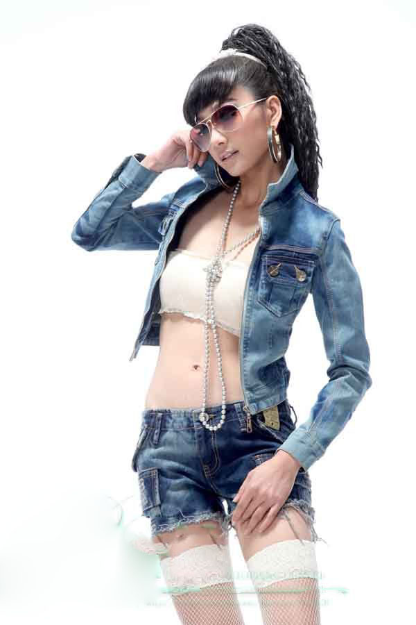 Fashion Designed Women's Dark Blue Slim Spring and Summer Shorts