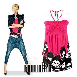 Women's 100% Cotton Sexy Fashion Printed Comfortable Tank Tops