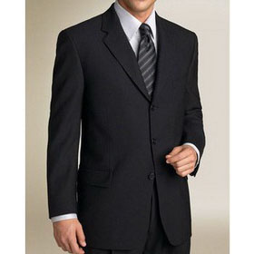 Wool / Polyester Anti-Static Black Groom Suits
