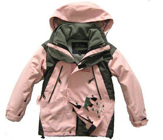 Pink Windproof Long Sleeve Children's Jackets