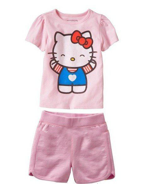 Mixed Cotton Baby O-Neck Short Sleeve T-shirtd