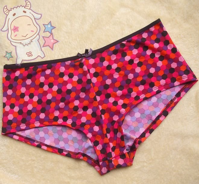 Spandex / Cotton Dark Red Triangle Women's Underwear