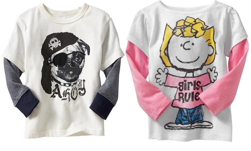 Long Sleeve Cotton & Polyester With Images On Baby T-Shirts