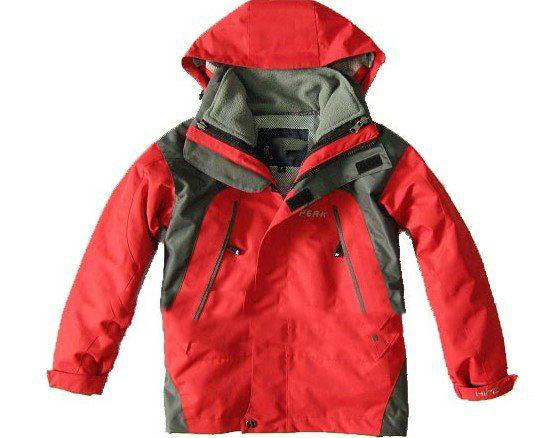 Anti-Shrink Anti-Wrinkle Red Long Sleeve Children's Jackets