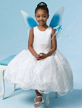 White Sleeveless Dress Shape Children's Shorts