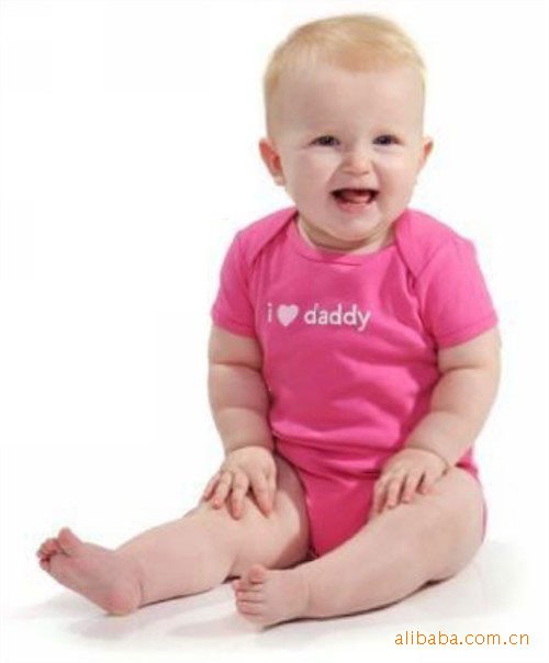 Short Sleeve Red Pure Cotton Baby Rompers
