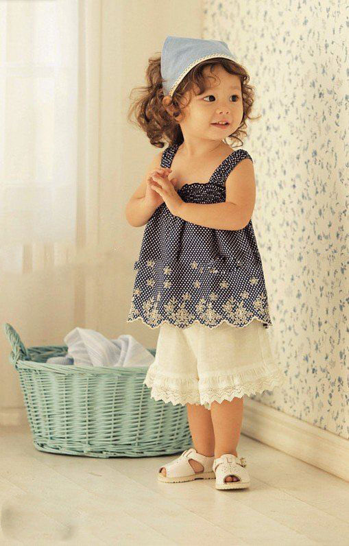 Baby Straps Sleeveless Embroidery Summer 100% Cotton Dresses