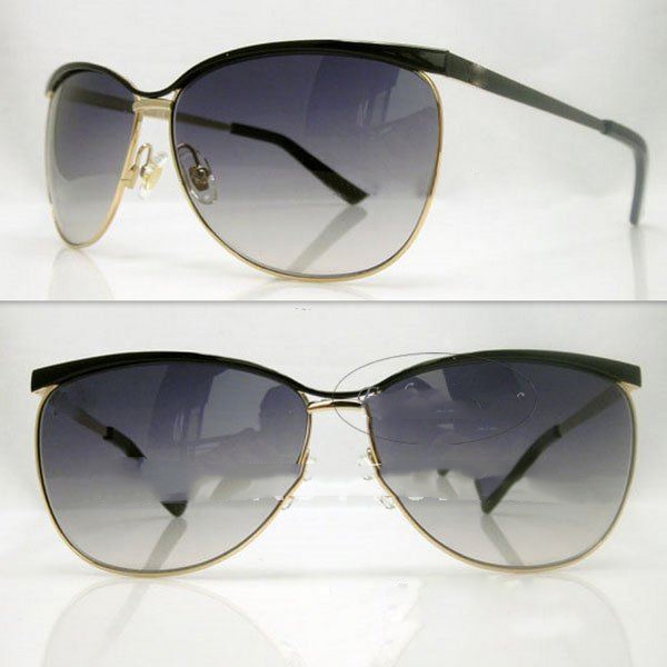 Oval Frame Stainless Steel Light Purple Sunglasses
