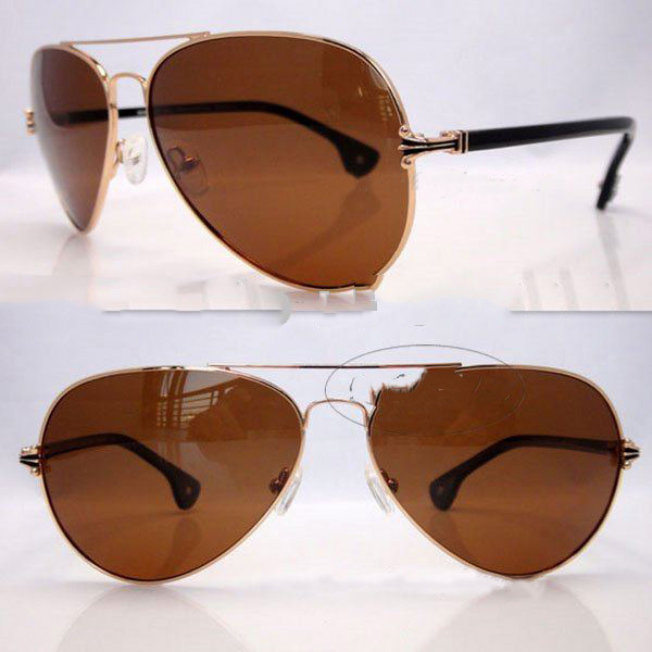Brown Oval Frame Anti-Slip Sunglasses