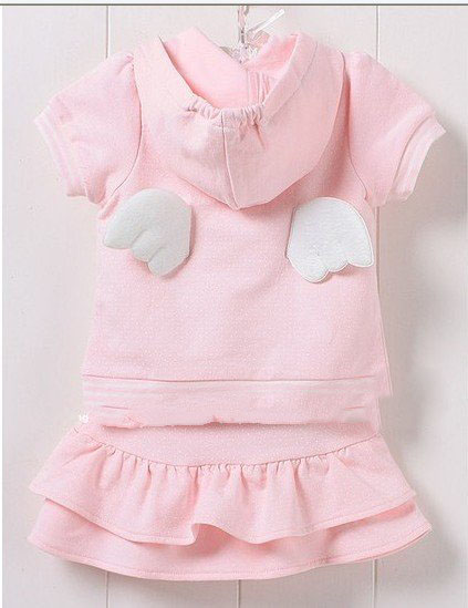 Cotton & Spandax Pink With Bow Baby Skirts