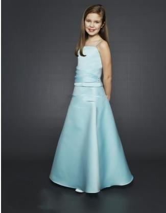 Baby Straps Sleeveless Blue Flower Holiday Birthday Dress