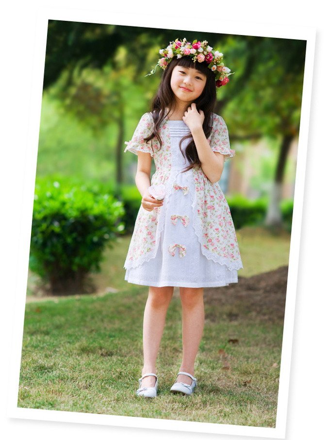 White & Pink With Ribbons Short Sleeve Baby Skirts