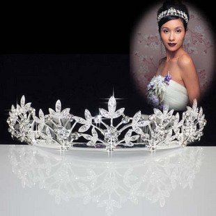 Crown Shape Stainless Steel Light Pink Hair Accessories