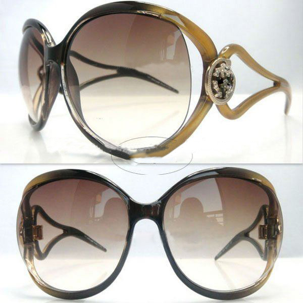 Gradient Lenses Optical Anti-Sun Round Frame Sunglasses