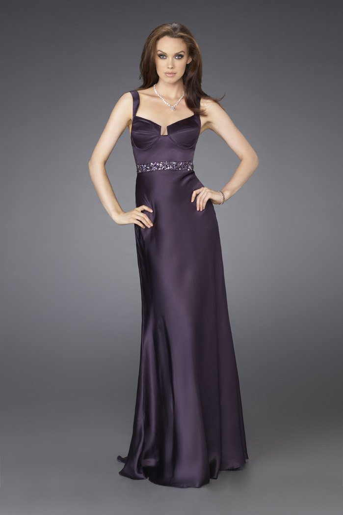 Purple Sleeveless Chiffon Embroidery Dresses