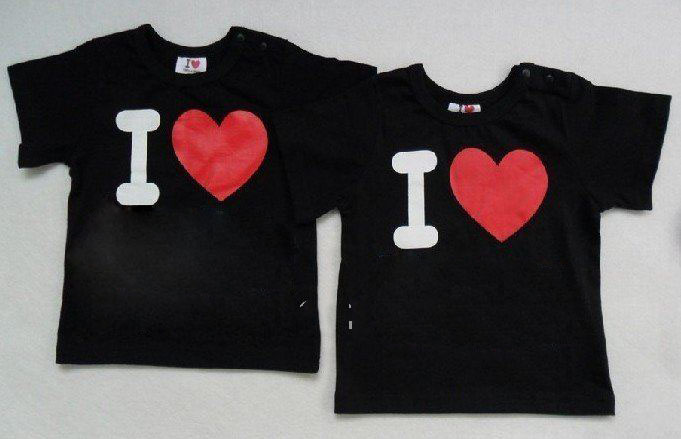 Cotton & Polyester Short Sleeve With Letters On Baby Shirts & Tops