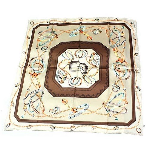 Jewelry Print Women's 100% Silk Scarf Scarves