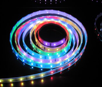 36W,150leds,Waterproof Digital Chasing Flexible LED Strip (5M Strip +1pc Remote Controller + 1pc AC Adapter)