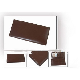 Genuine Leather Rectangular Shape With Many Pockets Men's Wallets