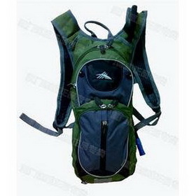 Rainproof Blue & Green Nylon Hydration Backpack