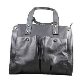 One Shoulder Light Gray With Buttons Laptop Bags
